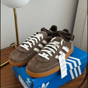 NWT Women's Adidas Handball Spezial Shoes Brown White Men's Gum